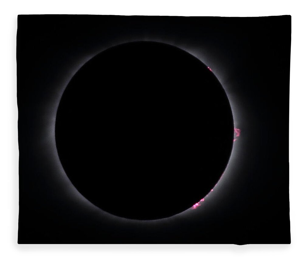 Total Solar Eclipse Fleece Blanket featuring the photograph Totality by Daniel Reed