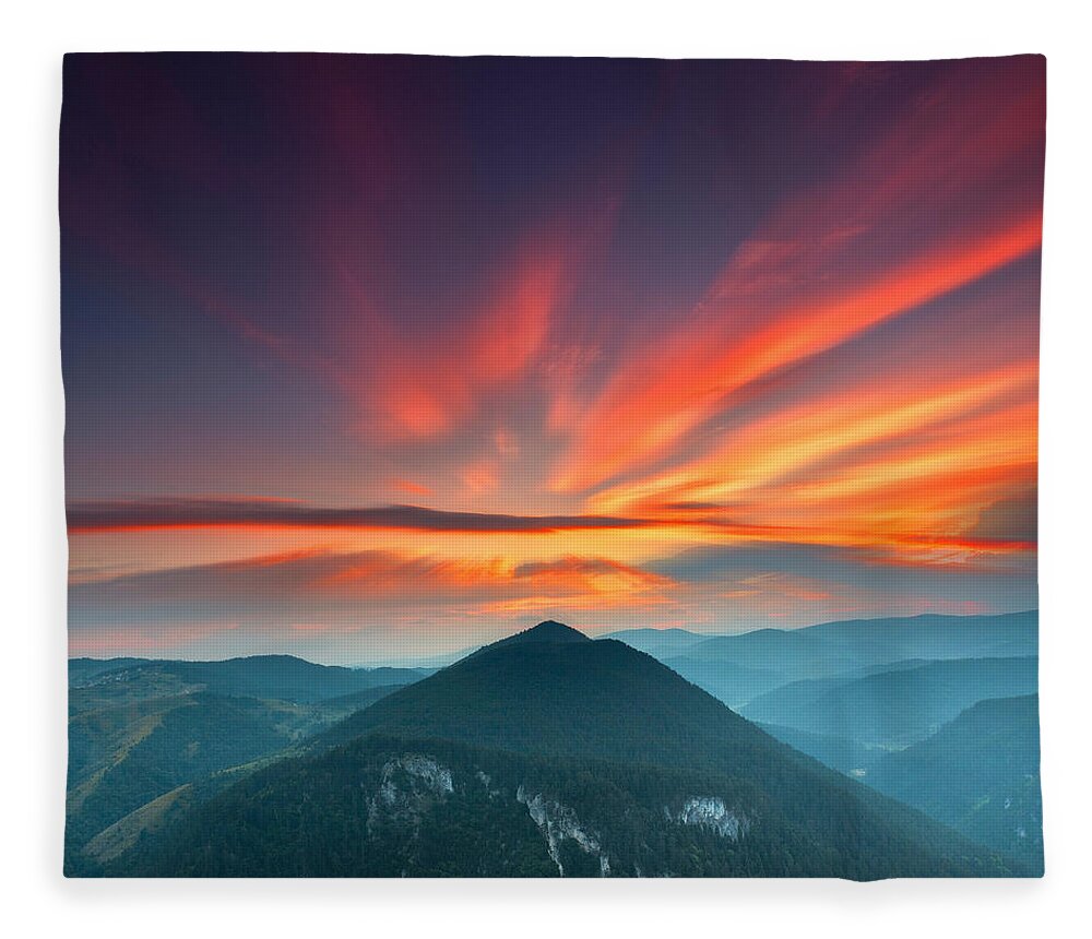 Mountain Fleece Blanket featuring the photograph Eagle Eye by Evgeni Dinev