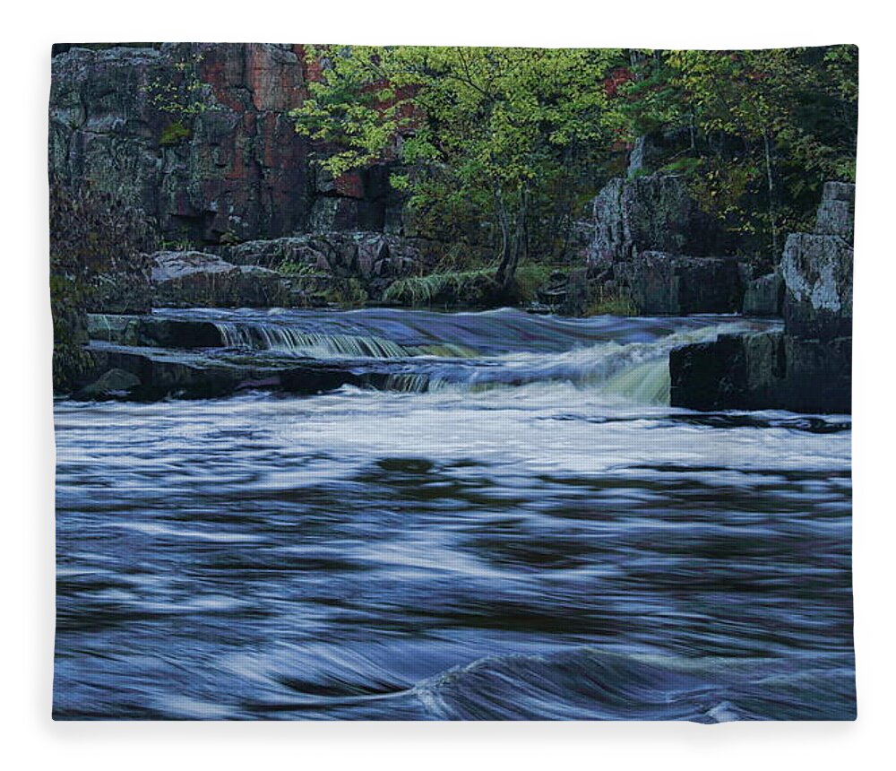 Eau Claire Dells Fleece Blanket featuring the photograph Early Fall at Eau Claire Dells Park by Dale Kauzlaric