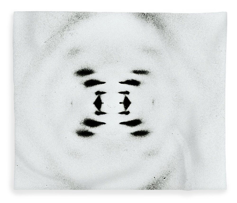 Deoxyribonucleic Acid Fleece Blanket featuring the photograph Early Image Of Dna by Omikron