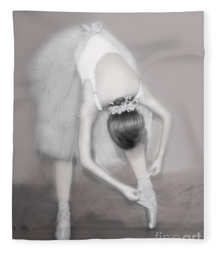 Ballet Fleece Blanket featuring the photograph Ballerina by Constance Woods