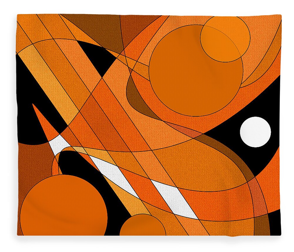 Electric Bass Fleece Blanket featuring the digital art Electric Bass by Val Arie