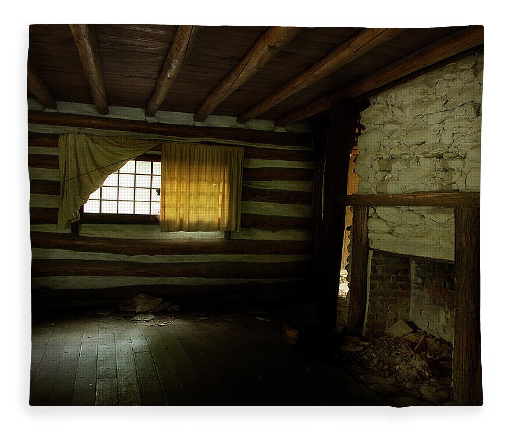 Abandoned Home Fleece Blanket featuring the photograph Emptiness by Mike Eingle