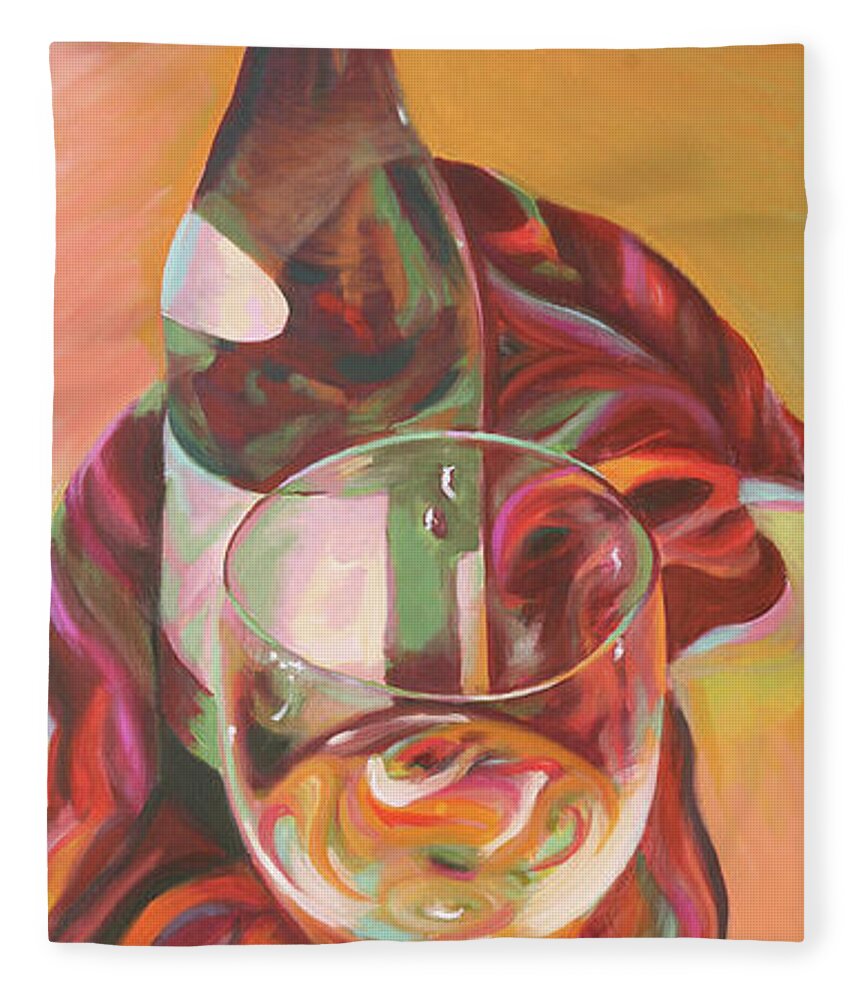 Still Life Fleece Blanket featuring the painting Enchant by Trina Teele