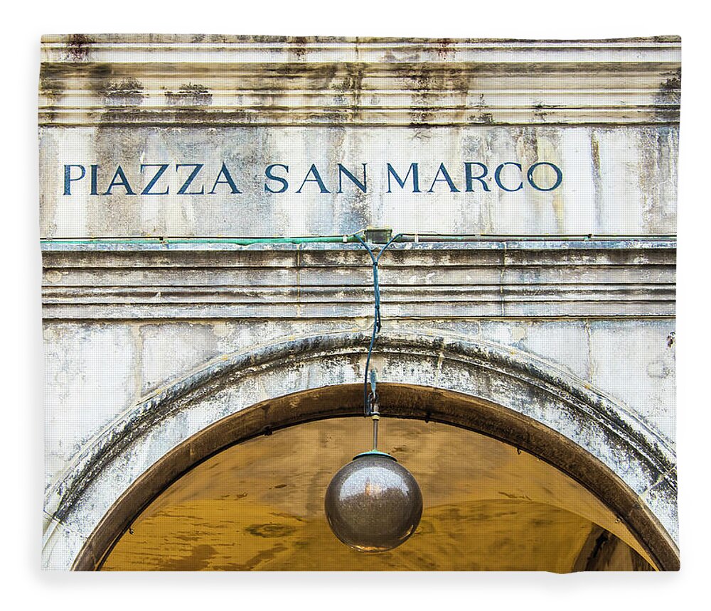 Venice Fleece Blanket featuring the photograph Entrance To Plazza San Marco In Venice Italy by Gary Slawsky