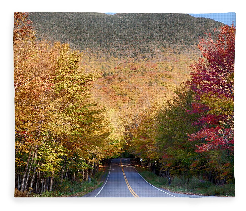 Smuggler's Notch Fleece Blanket featuring the photograph Entrance to Vermonts Smugglers Notch by Jeff Folger