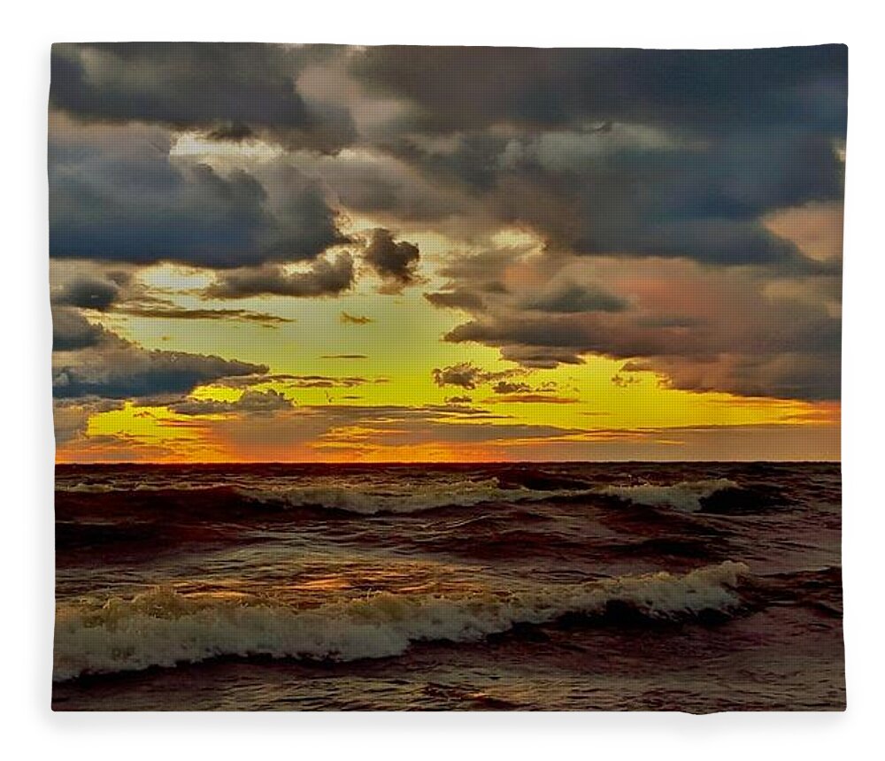 Sunset Fleece Blanket featuring the photograph Essence by Dani McEvoy