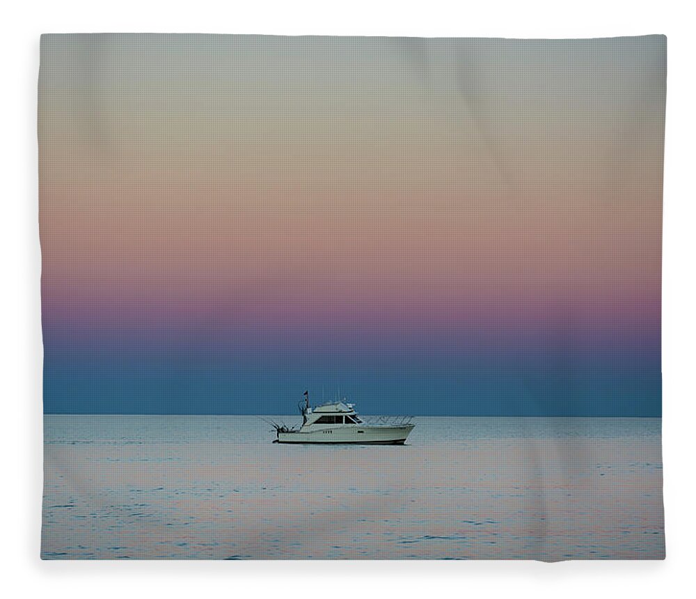 Foxy Lady Charters Fleece Blanket featuring the photograph Evening Charter by Dan Hefle