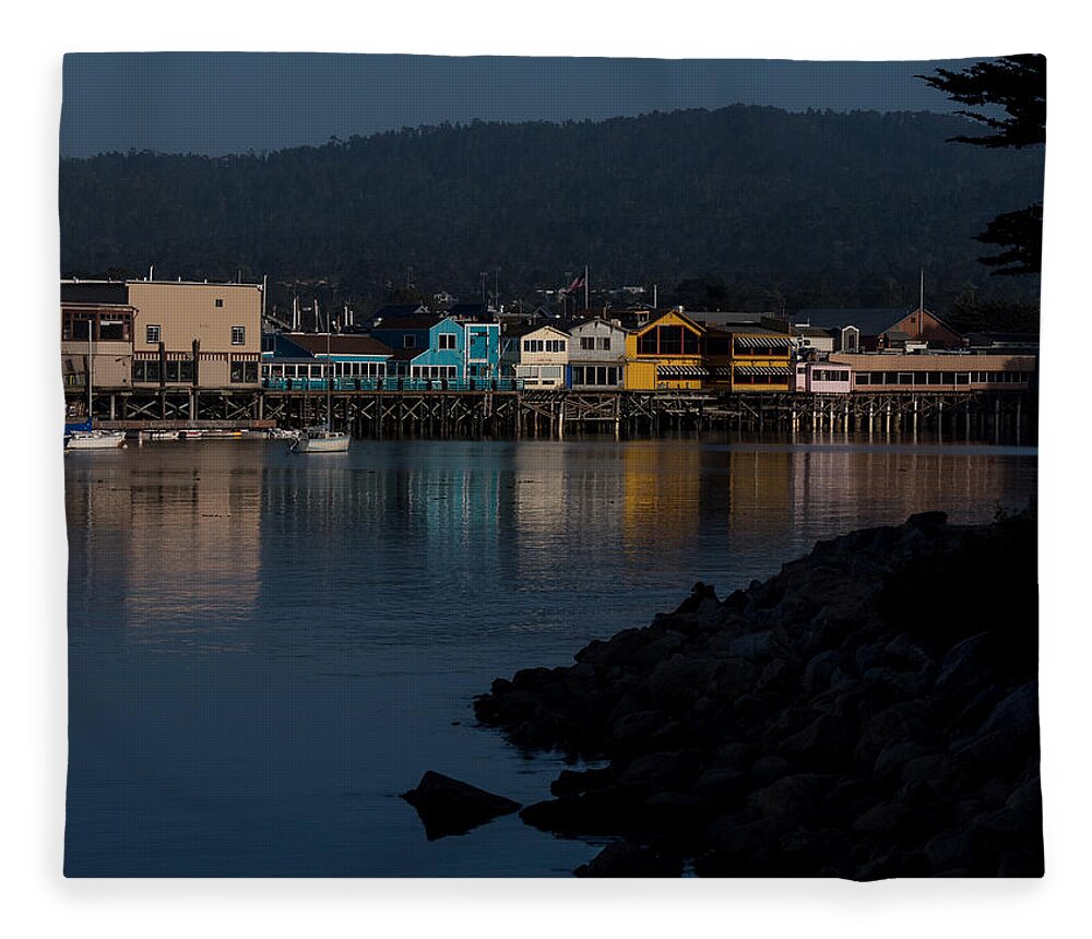 Monterey Fleece Blanket featuring the photograph Evening in Monterey by Derek Dean
