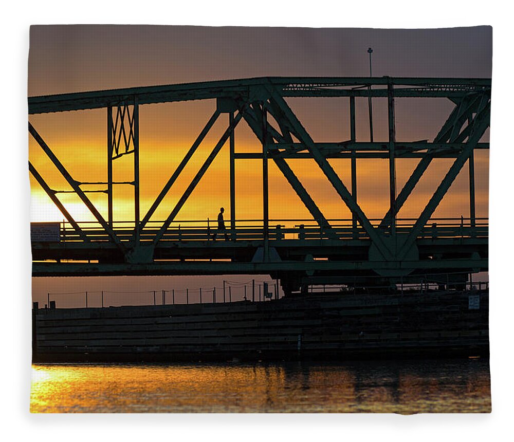 Topsail Fleece Blanket featuring the photograph Evening Stroll by Betsy Knapp