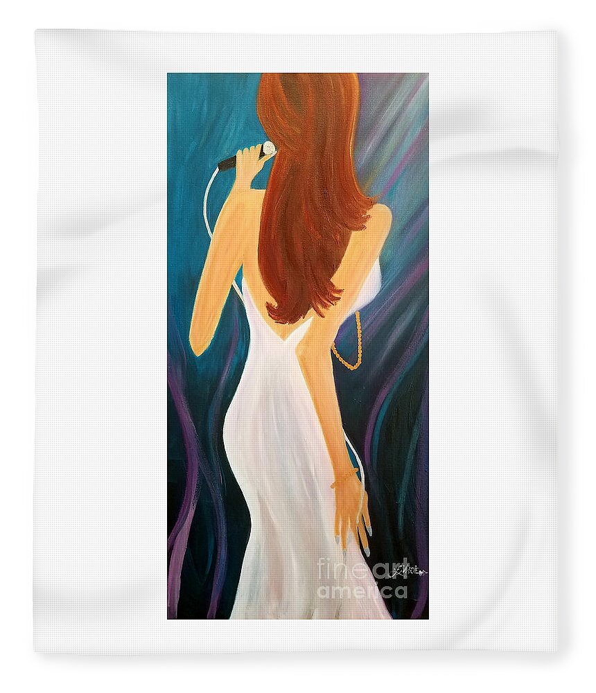 Sing Fleece Blanket featuring the painting Everybody's Got A Song To Sing by Artist Linda Marie