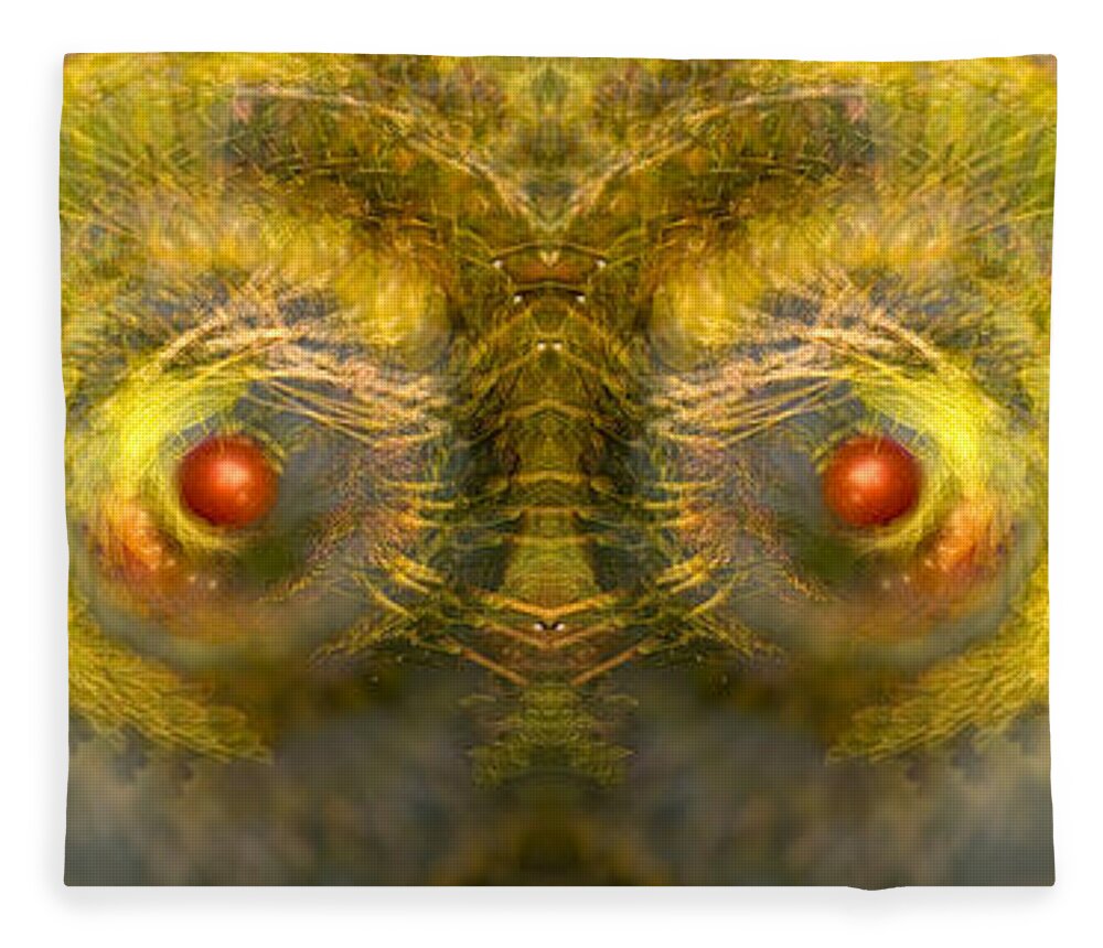 Panorama Fleece Blanket featuring the photograph Eyes of the Garden-1 by Doug Gibbons
