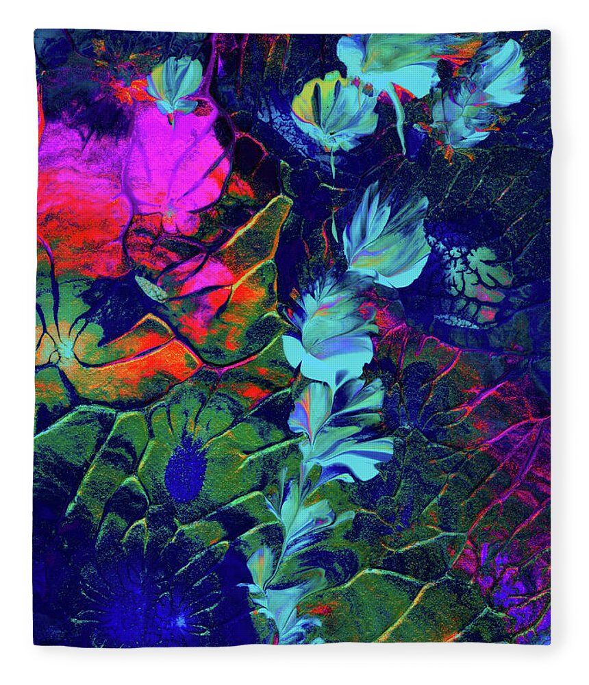 Fairy Fleece Blanket featuring the painting Fairy Dusting 2 by Nan Bilden