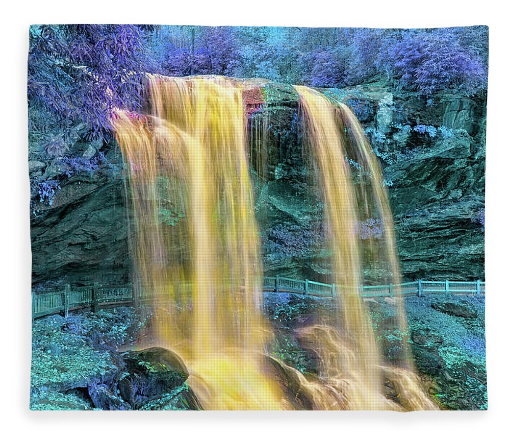 Landscape Fleece Blanket featuring the photograph Fairyland Falls by John M Bailey