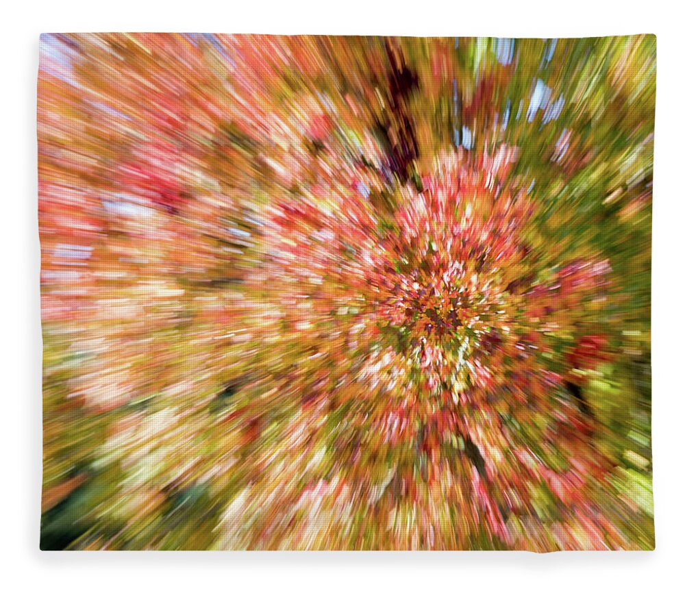 Fall Fleece Blanket featuring the photograph Fall Leaves Abstract 7 by Rebecca Cozart