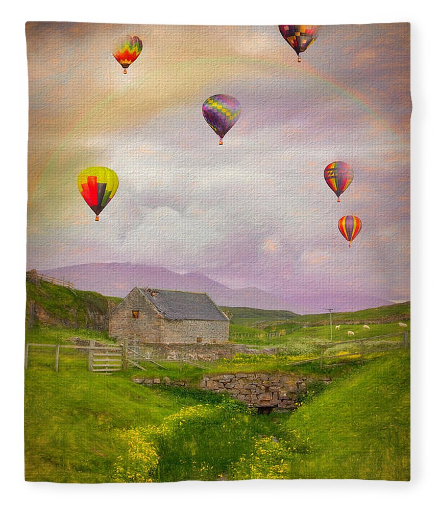 Scotland Fleece Blanket featuring the photograph Fantasy Land by Deborah Penland