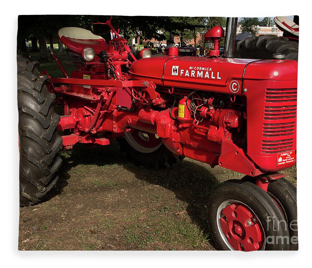 Tractor Fleece Blanket featuring the photograph Farmall C by Mike Eingle