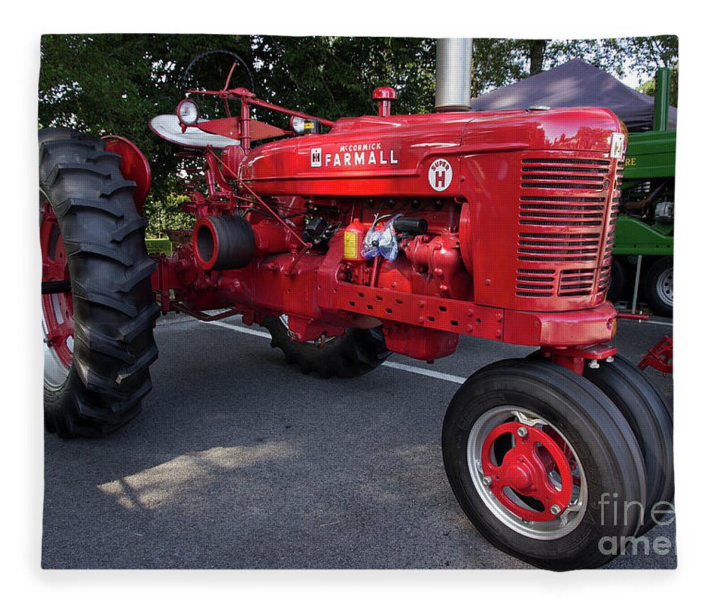 Tractor Fleece Blanket featuring the photograph Farmall H by Mike Eingle