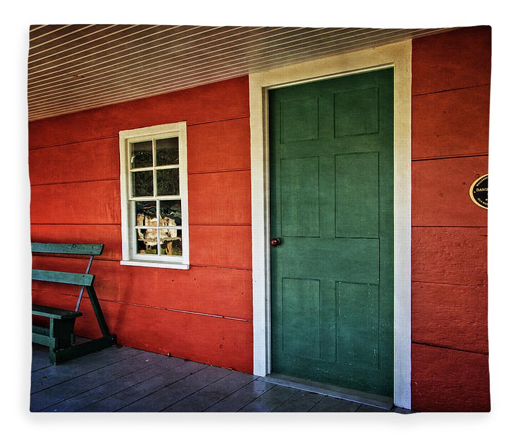 Farmhouse Porch At Lock 31 Fleece Blanket featuring the photograph Farmhouse Porch at Lock 31 by Carolyn Derstine