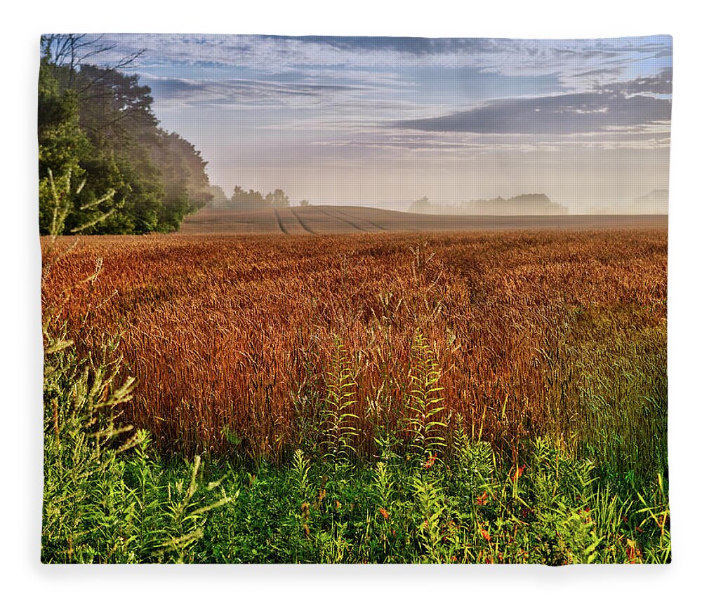 Canada Fleece Blanket featuring the photograph Farmland by Nick Mares