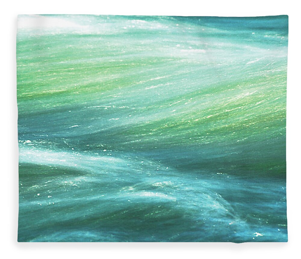 Flow Fleece Blanket featuring the photograph Fast Moving Water by Ted Keller