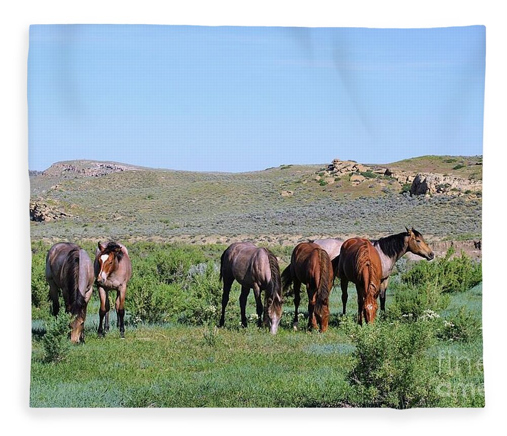 Fillies Fleece Blanket featuring the photograph Fillies Day Out by Merle Grenz