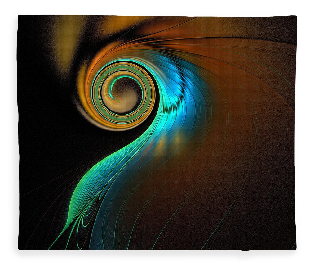Digital Art Fleece Blanket featuring the digital art Fine Feathers by Amanda Moore