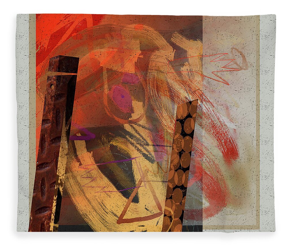 Fire Fleece Blanket featuring the digital art Fire 2 by Janis Kirstein