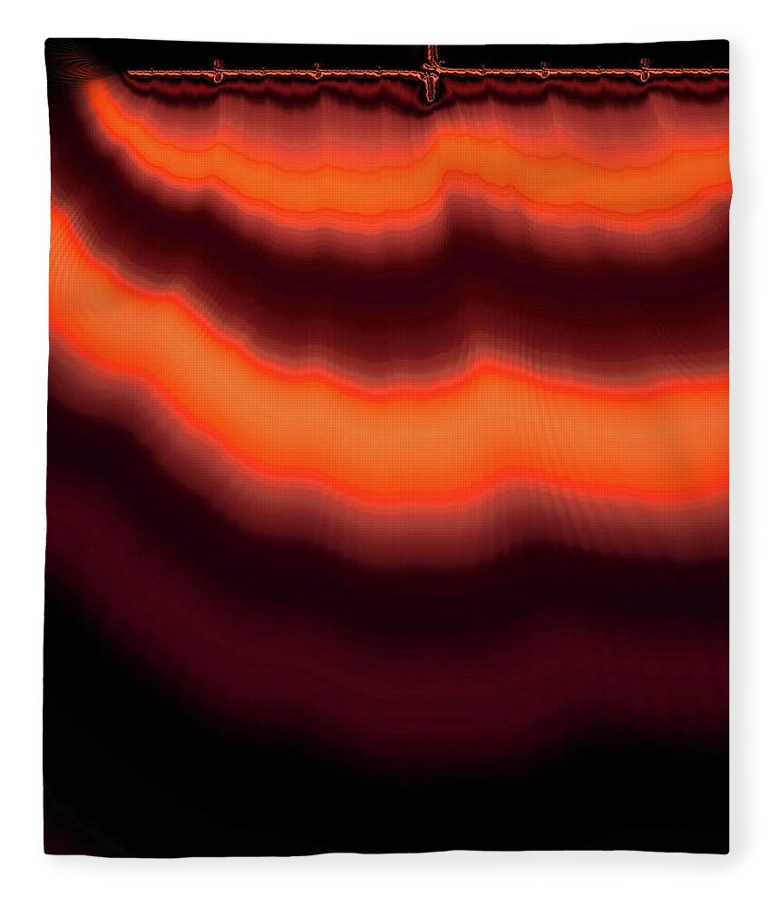 Abstract Fleece Blanket featuring the photograph Fire Sky by Keith Lyman