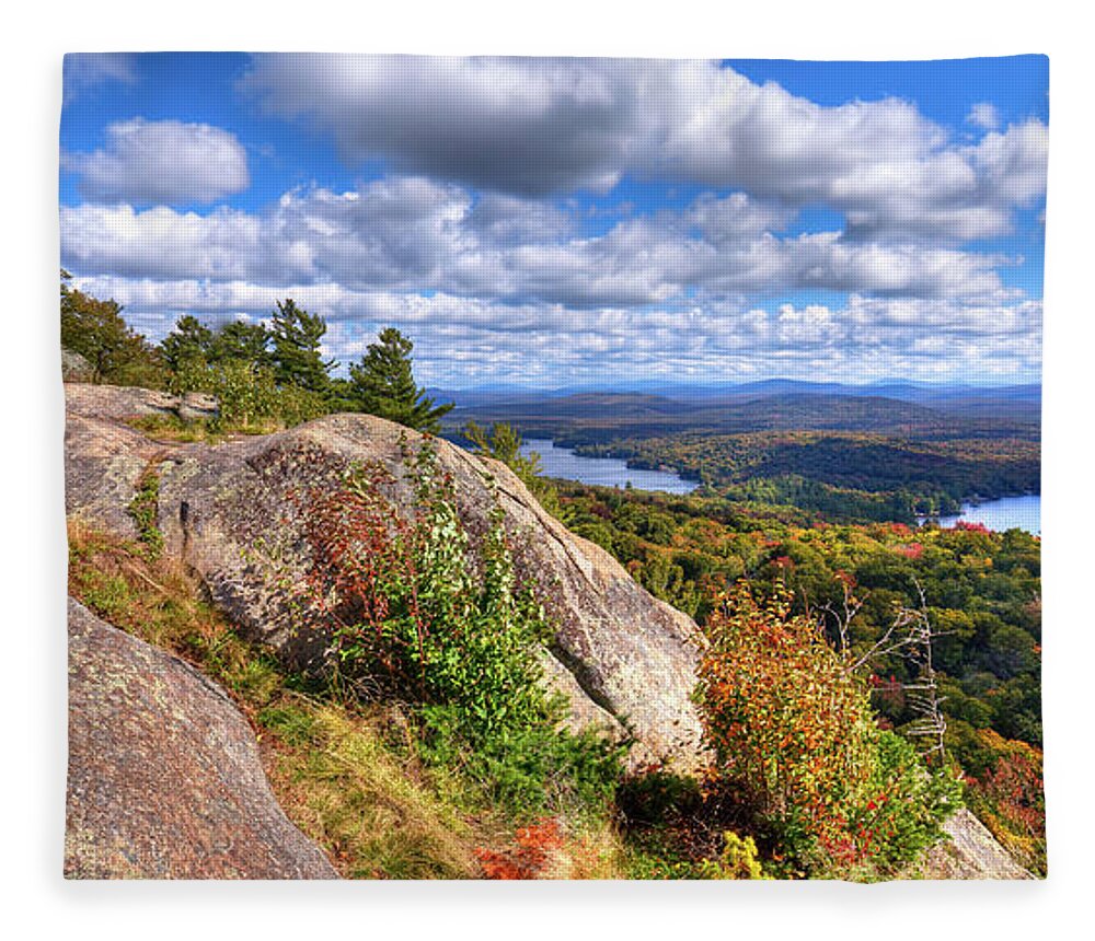 Landscapes Fleece Blanket featuring the photograph Fire Tower on Bald Mountain by David Patterson