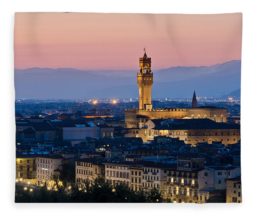 Tourist Fleece Blanket featuring the photograph Firenze at Sunset by Pablo Lopez