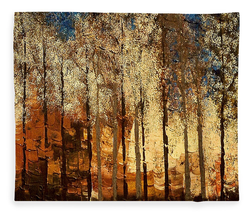 Fire Fleece Blanket featuring the painting Firestorm by Linda Bailey