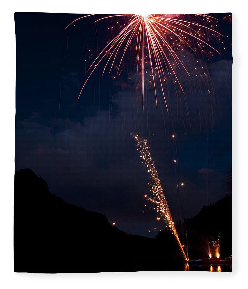  Fleece Blanket featuring the photograph Fireworks by James BO Insogna
