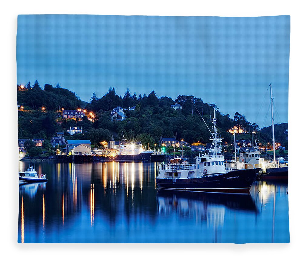 2015 Fleece Blanket featuring the photograph Fishing Boats of Orban by Robert Charity