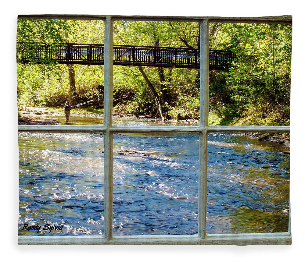 Fishing Fleece Blanket featuring the photograph Fishing Window by Randy Sylvia