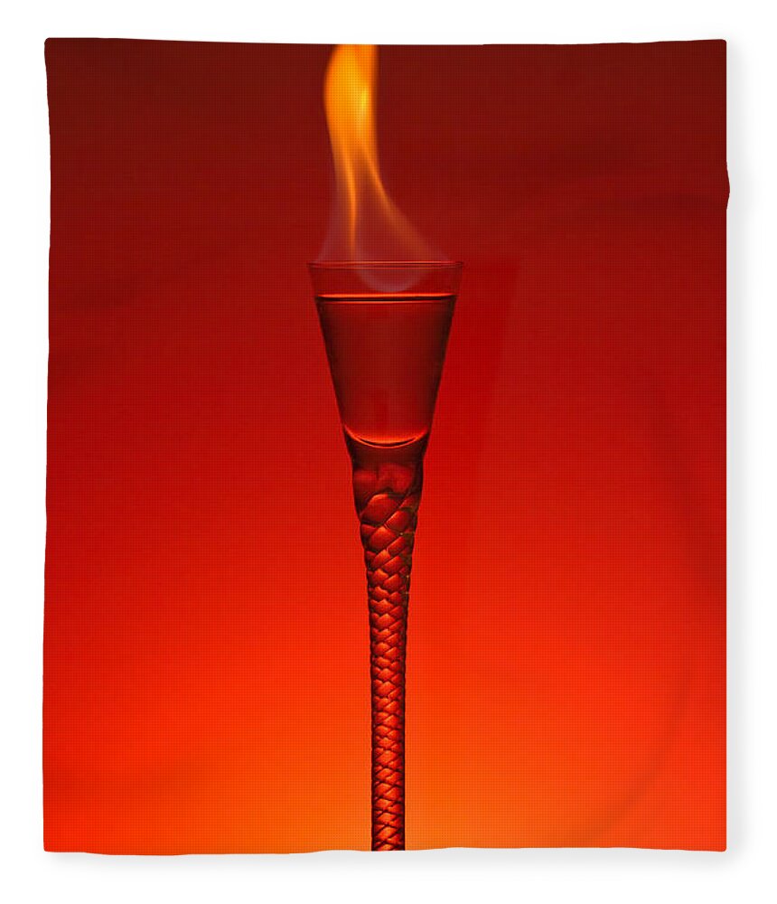 Absinthe Fleece Blanket featuring the photograph Flaming Hot by Gert Lavsen