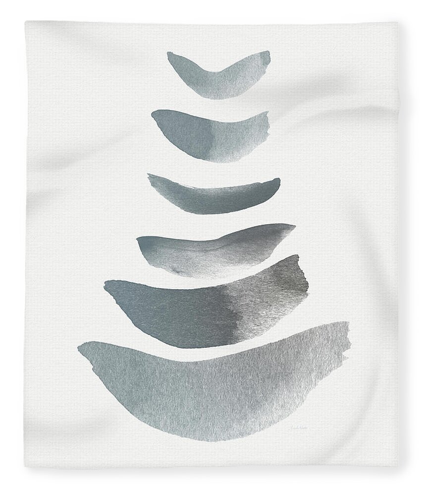 Spa Fleece Blanket featuring the mixed media Floating 1- Zen Art by Linda Woods by Linda Woods