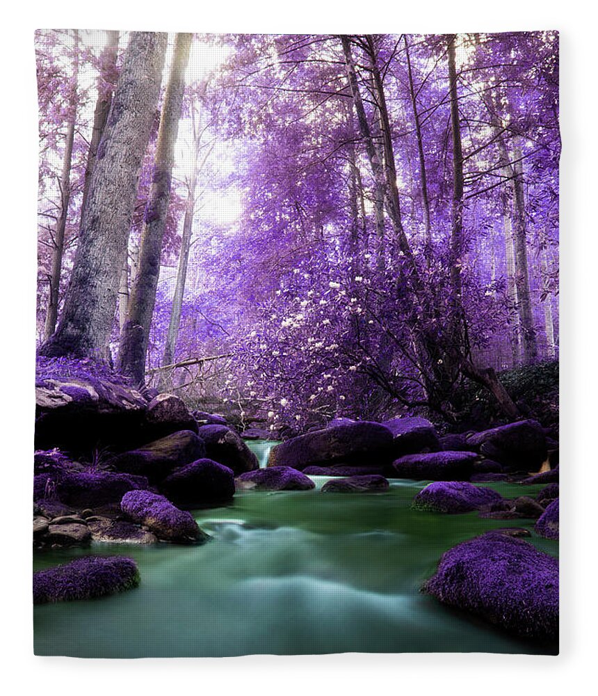 River Fleece Blanket featuring the photograph Flowing Dreams by Mike Eingle