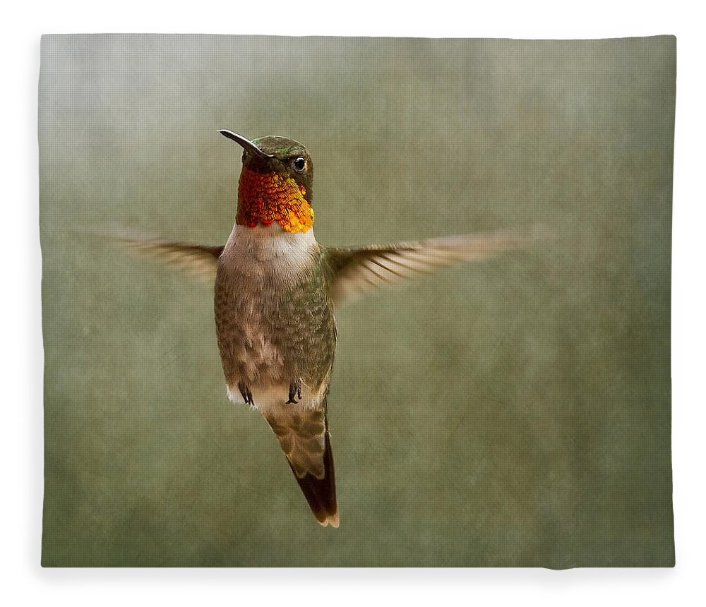 Bird Fleece Blanket featuring the photograph Fly Free Hummer by Bill and Linda Tiepelman