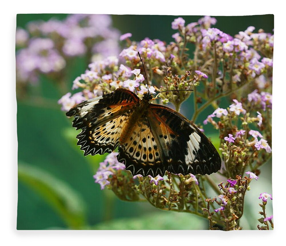 Butterfly Fleece Blanket featuring the photograph Flying High 1 by Dimitry Papkov
