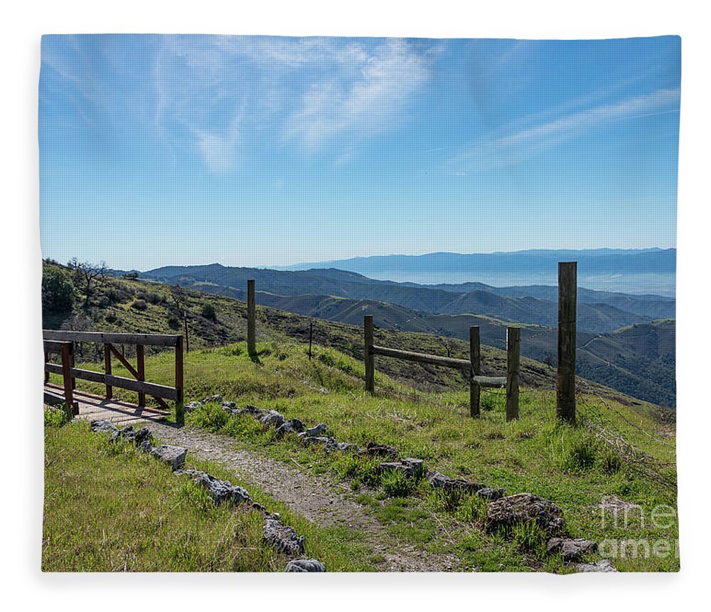 California Fleece Blanket featuring the photograph Footbridge on Fremont Peak by Jeff Hubbard