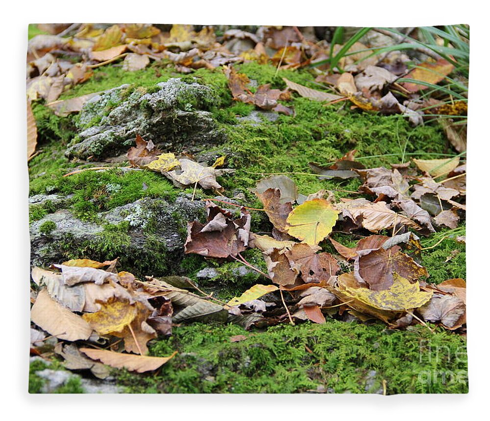 Moss Fleece Blanket featuring the photograph Forest Floor by Allen Nice-Webb