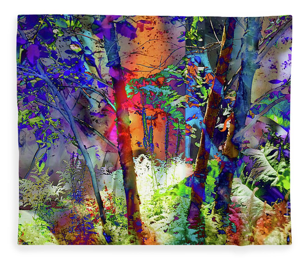 Forest Fleece Blanket featuring the photograph Forest Light by LemonArt Photography
