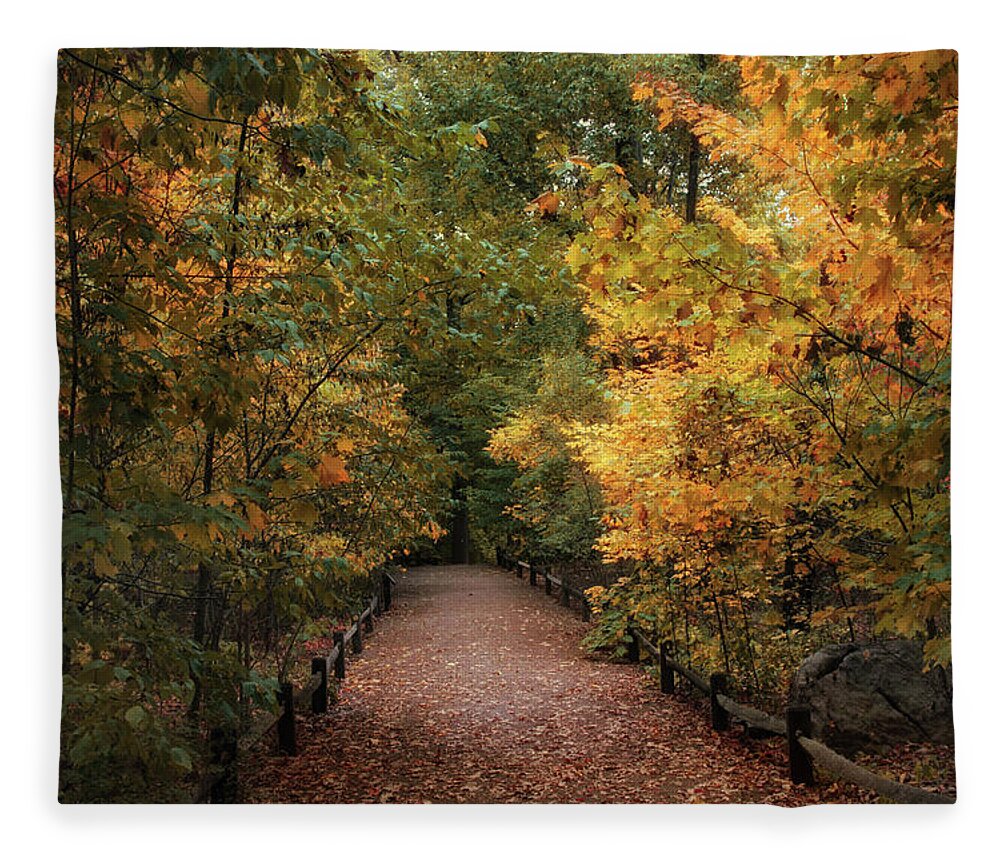 Forest Fleece Blanket featuring the photograph Forest Trail by Jessica Jenney