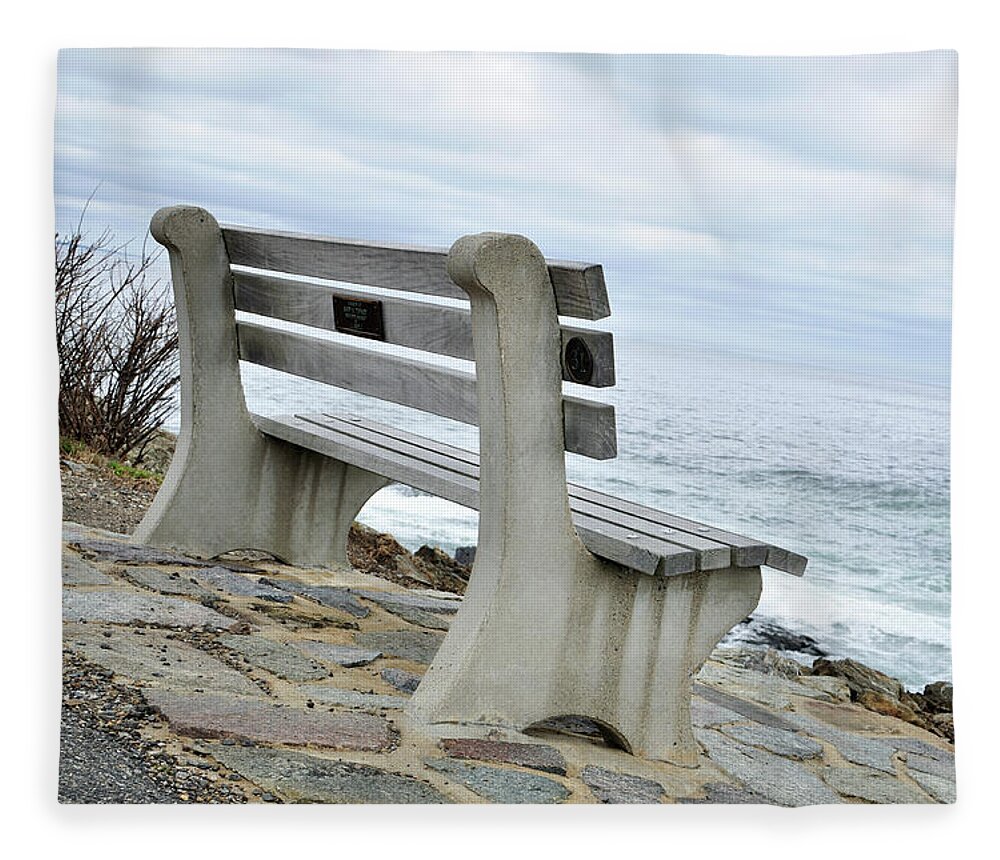 Marginal Way Fleece Blanket featuring the photograph Forever Maine by Luke Moore