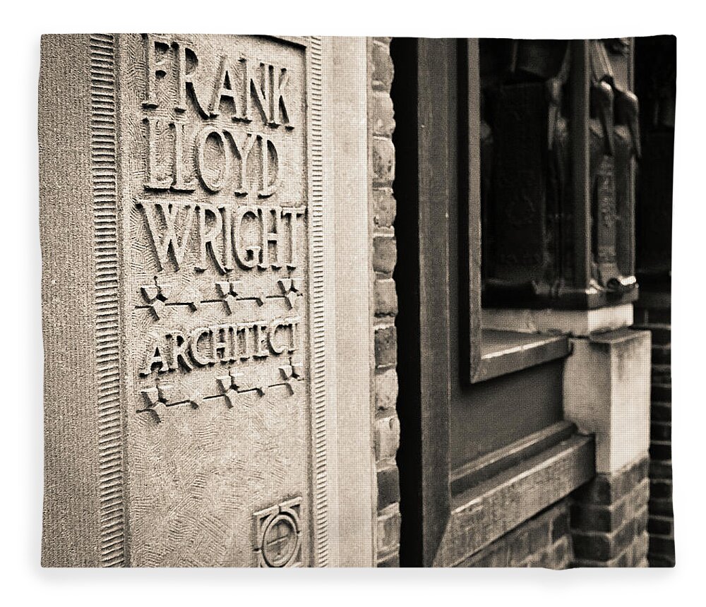 Frank Fleece Blanket featuring the photograph Frank Lloyd Wright's Studio by Niels Nielsen