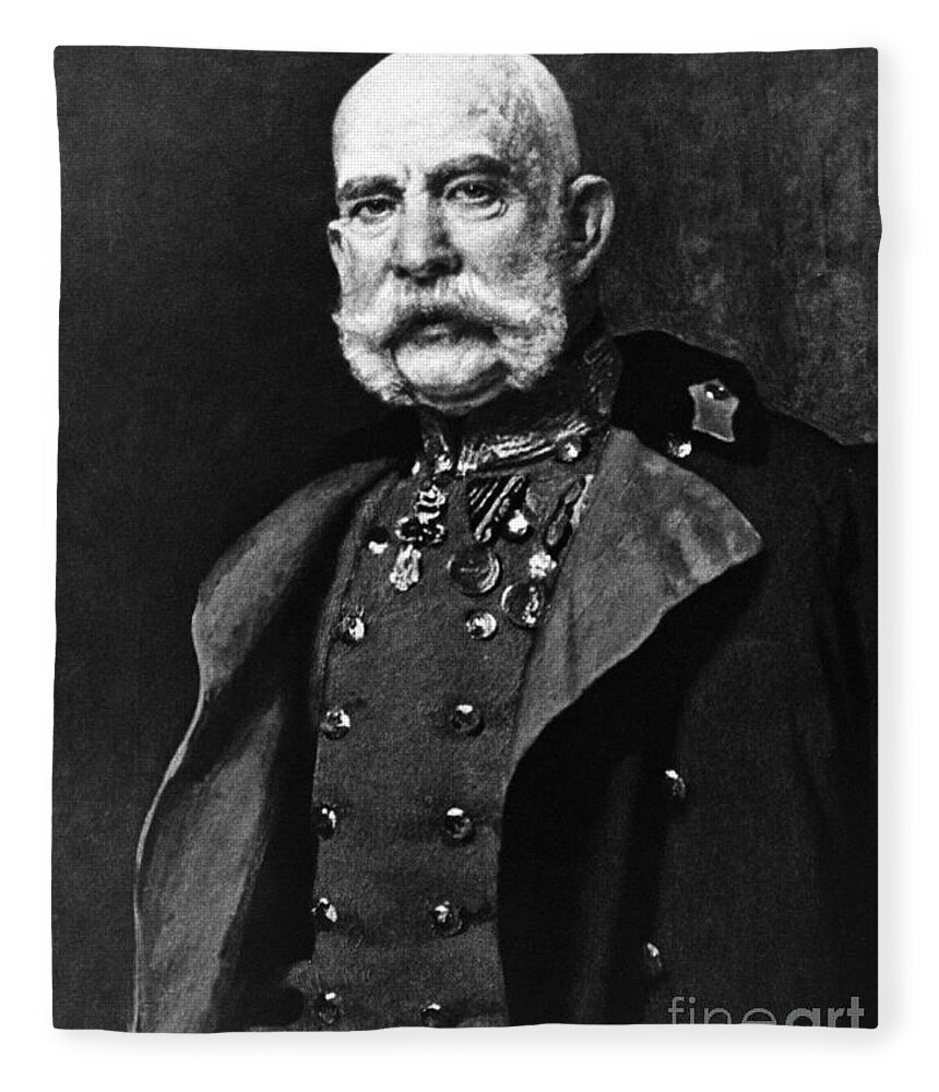 History Fleece Blanket featuring the photograph Franz Joseph I, Emperor Of Austria by Omikron