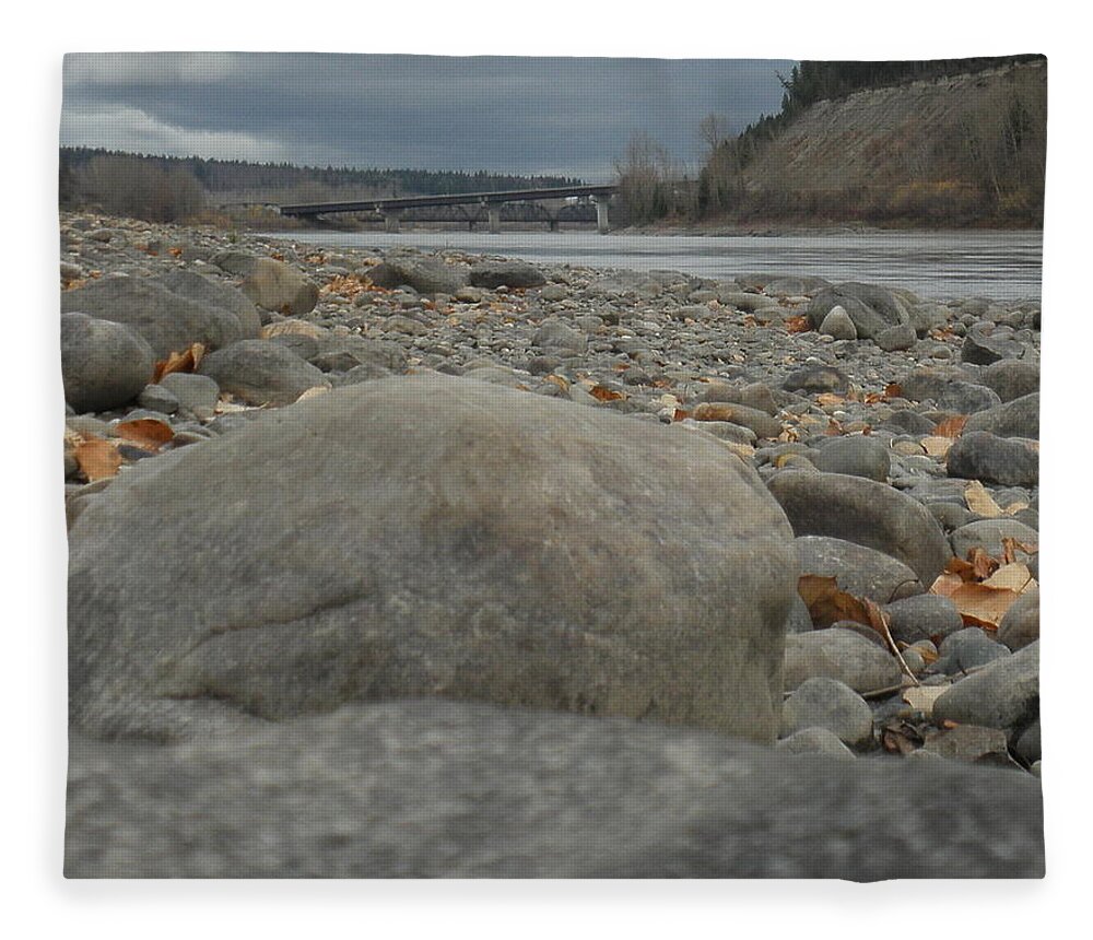 Fraser River Fleece Blanket featuring the photograph Fraser River by Vivian Martin