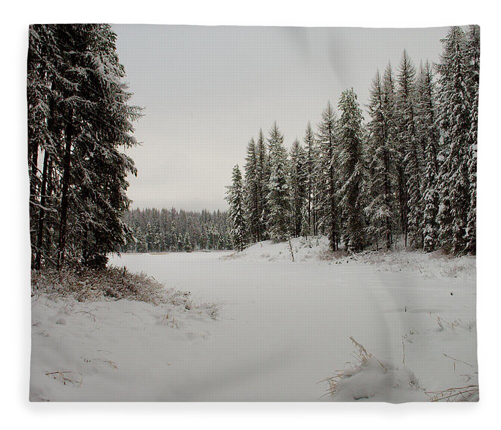 Frater Lake Fleece Blanket featuring the photograph Frater Lake by Troy Stapek
