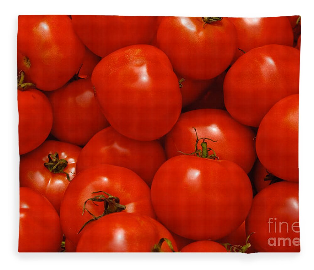 Tomato Fleece Blanket featuring the photograph Fresh Red Tomatoes by Thomas Marchessault